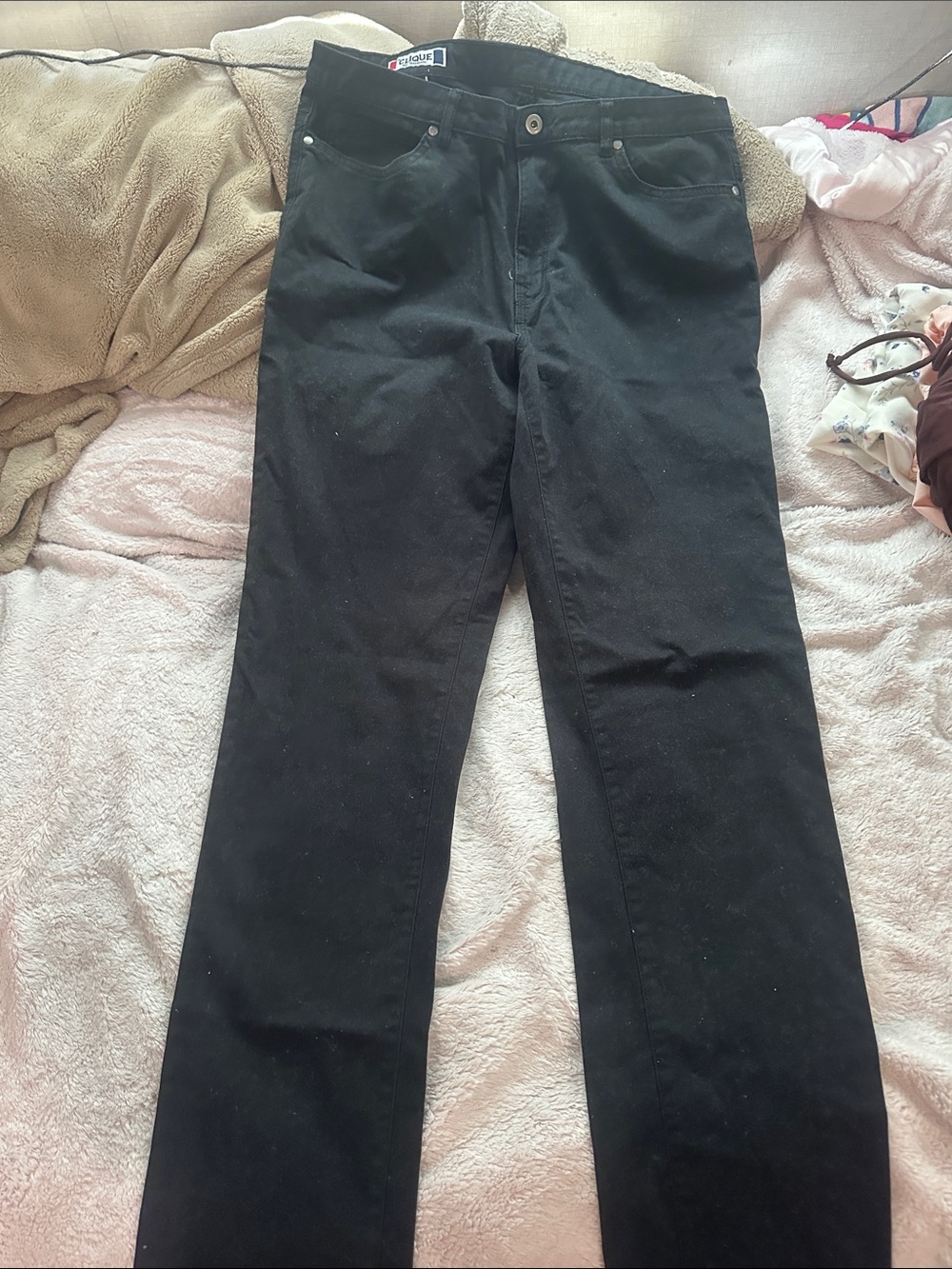 Clinique Black Straight-Leg Chinos